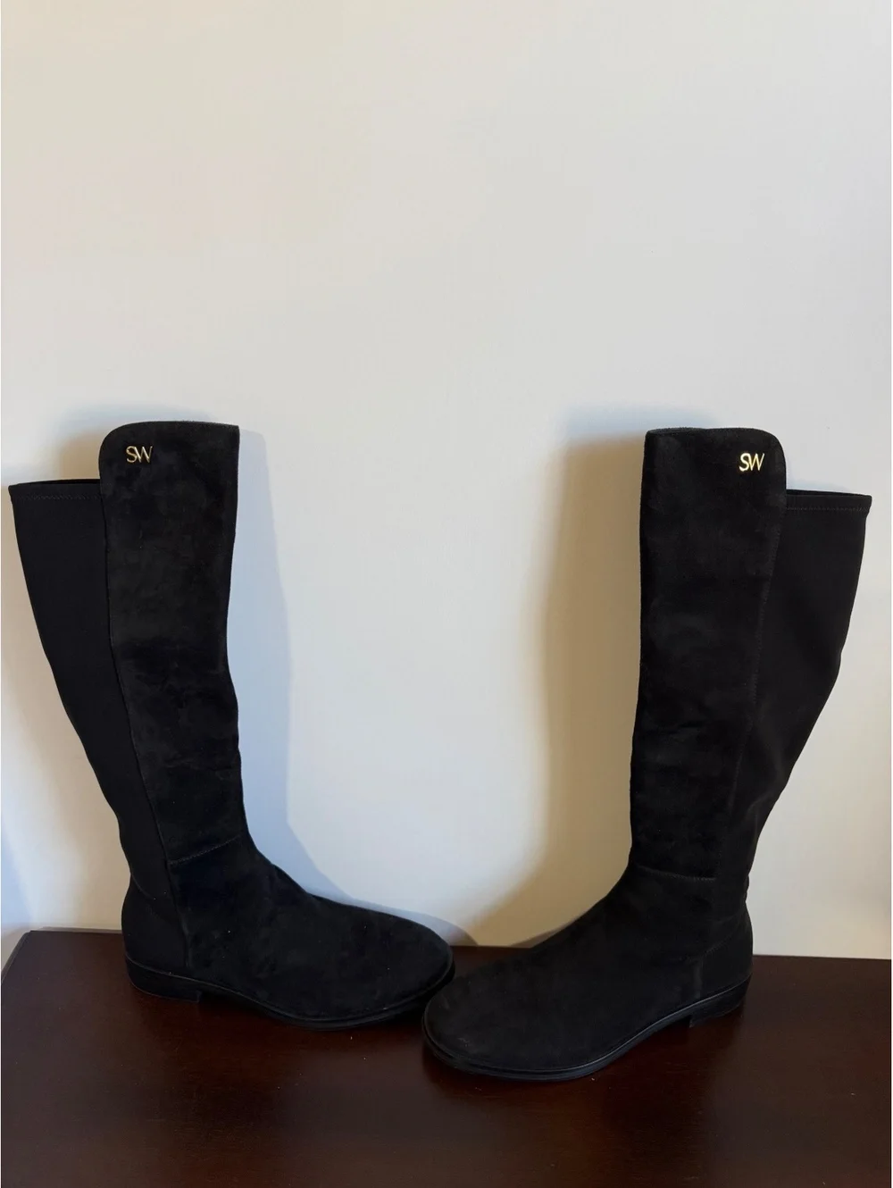 Stuart Weitzman Women’s Black Suede Knee High Boots Size 6 New
